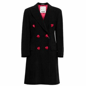 Moschino Cheap and Chic Vintage 1990s Heart Button Peacoat Brand New with Tags